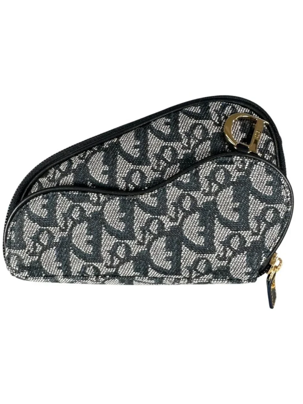 Dior Trotter Saddle Pouch Canvas Navy